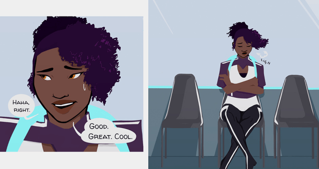 Promo pic for the webcomic, Crash and Burn.