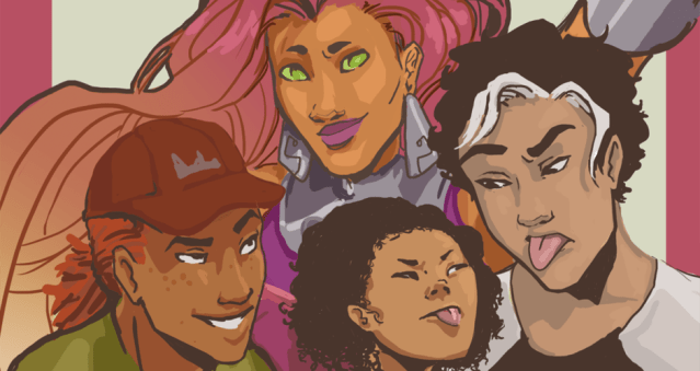Promo pic for the fan comic, Starfire and the Outlaws.